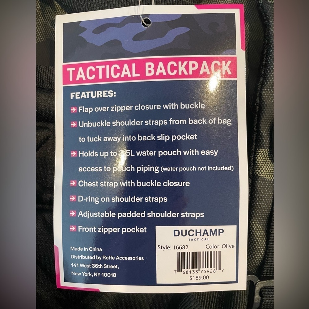 Duchamp Tactical Water Pouch Backpack - Picture 4 of 6